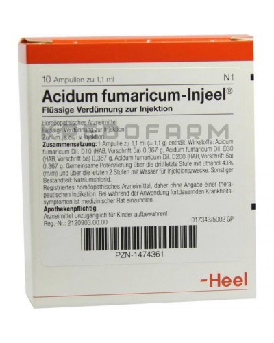 Ацидум Фумарикум ампулы, раствор ● Acidum Fumaricum