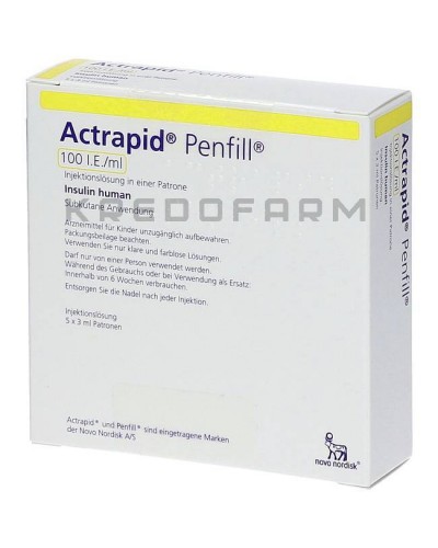 Актрапид картриджи, раствор ● Actrapid