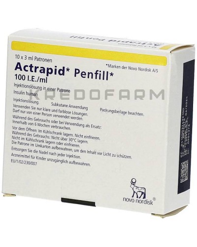 Актрапид картриджи, раствор ● Actrapid