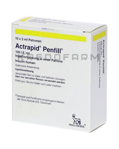 Актрапид картриджи, раствор ● Actrapid