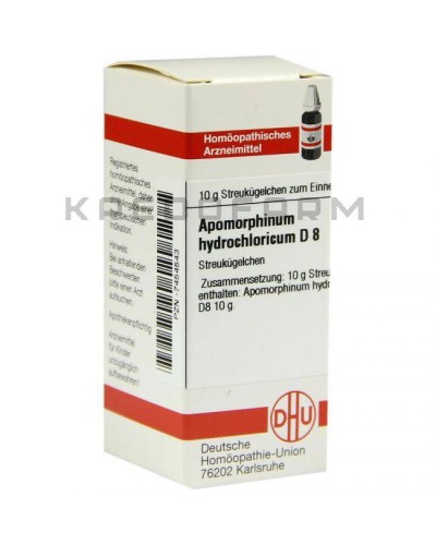 Апоморфинум Гидрохлорикум глобули, раствор, таблетки ● Apomorphinum Hydrochloricum