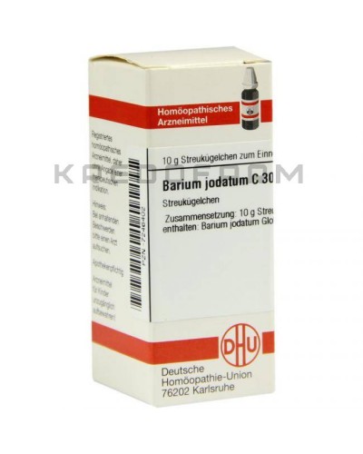 Бариум Йодатум глобули, раствор, таблетки ● Barium Jodatum