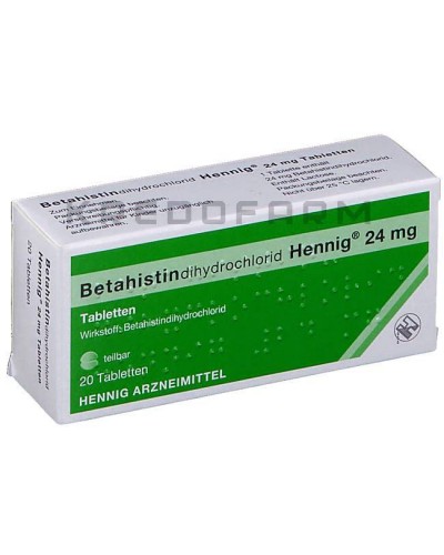 Бетагистиндигидрохлорид таблетки ● Betahistindihydrochlorid