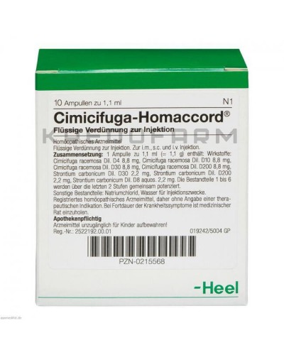 Циміцифуга Хомаккорд ампули, краплі ● Cimicifuga Homaccord