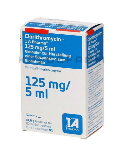 Кларитроміцин гранули, порошок, таблетки ● Clarithromycin