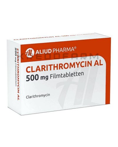 Кларитроміцин гранули, порошок, таблетки ● Clarithromycin