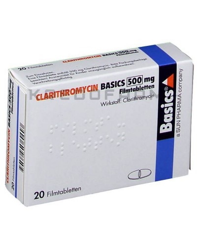 Кларитромицин гранулы, порошок, таблетки ● Clarithromycin