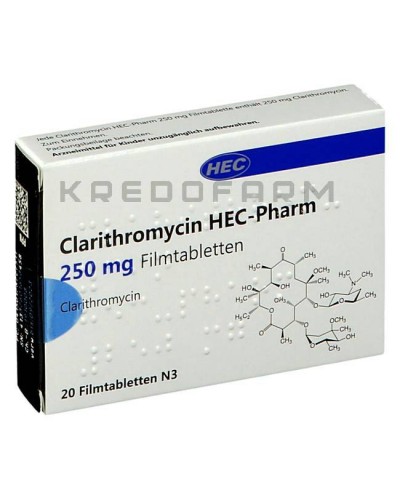 Кларитроміцин гранули, порошок, таблетки ● Clarithromycin