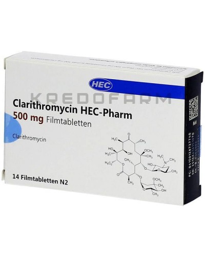 Кларитроміцин гранули, порошок, таблетки ● Clarithromycin