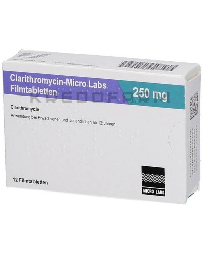 Кларитроміцин гранули, порошок, таблетки ● Clarithromycin