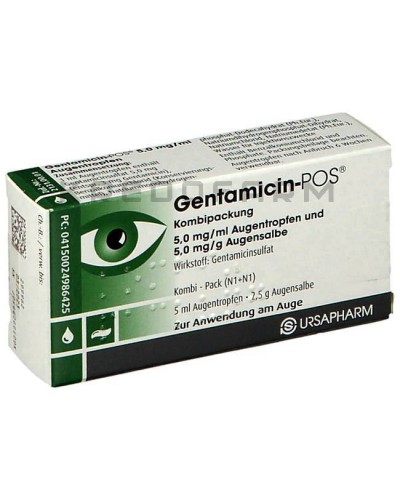 Гентамицин капли, мазь, пакет, раствор ● Gentamicin