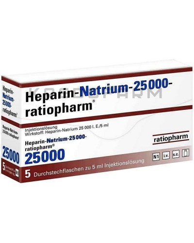 Гепарин Натриум ампулы, раствор, флакон ● Heparin Natrium