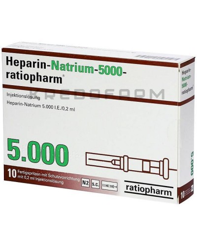 Гепарин Натріум ампули, розчин, флакон ● Heparin Natrium