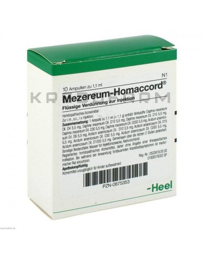 Мезереум Гомаккорд ампули, краплі ● Mezereum Homaccord