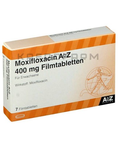 Моксифлоксацин раствор, таблетки ● Moxifloxacin